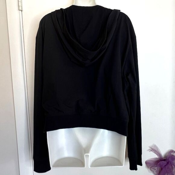 FABLETICS ZINNIA END GAME BLACK CROPPED BOMBER JACKET SIZE XL - Picture 7 of 10